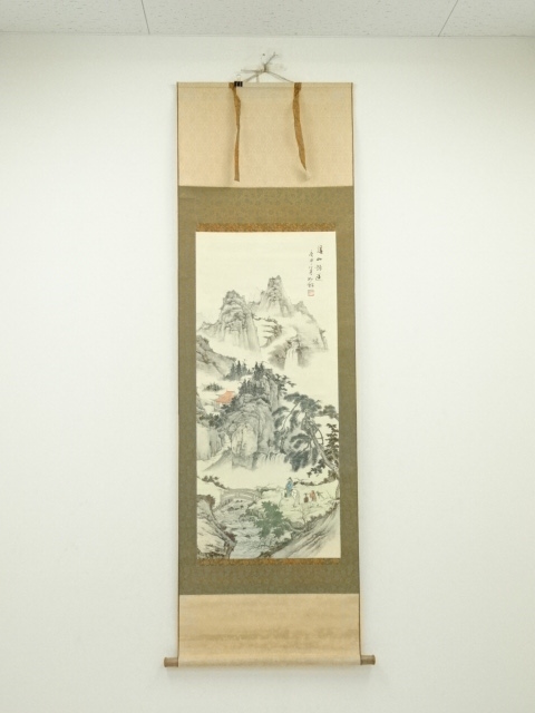 JAPANESE HANGING SCROLL / HAND PAINTED / LANDSCAPE